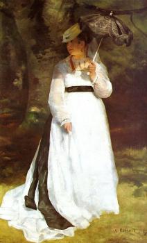 皮埃爾 奧古斯特 雷諾阿 Portrait of Lise with Umbrella